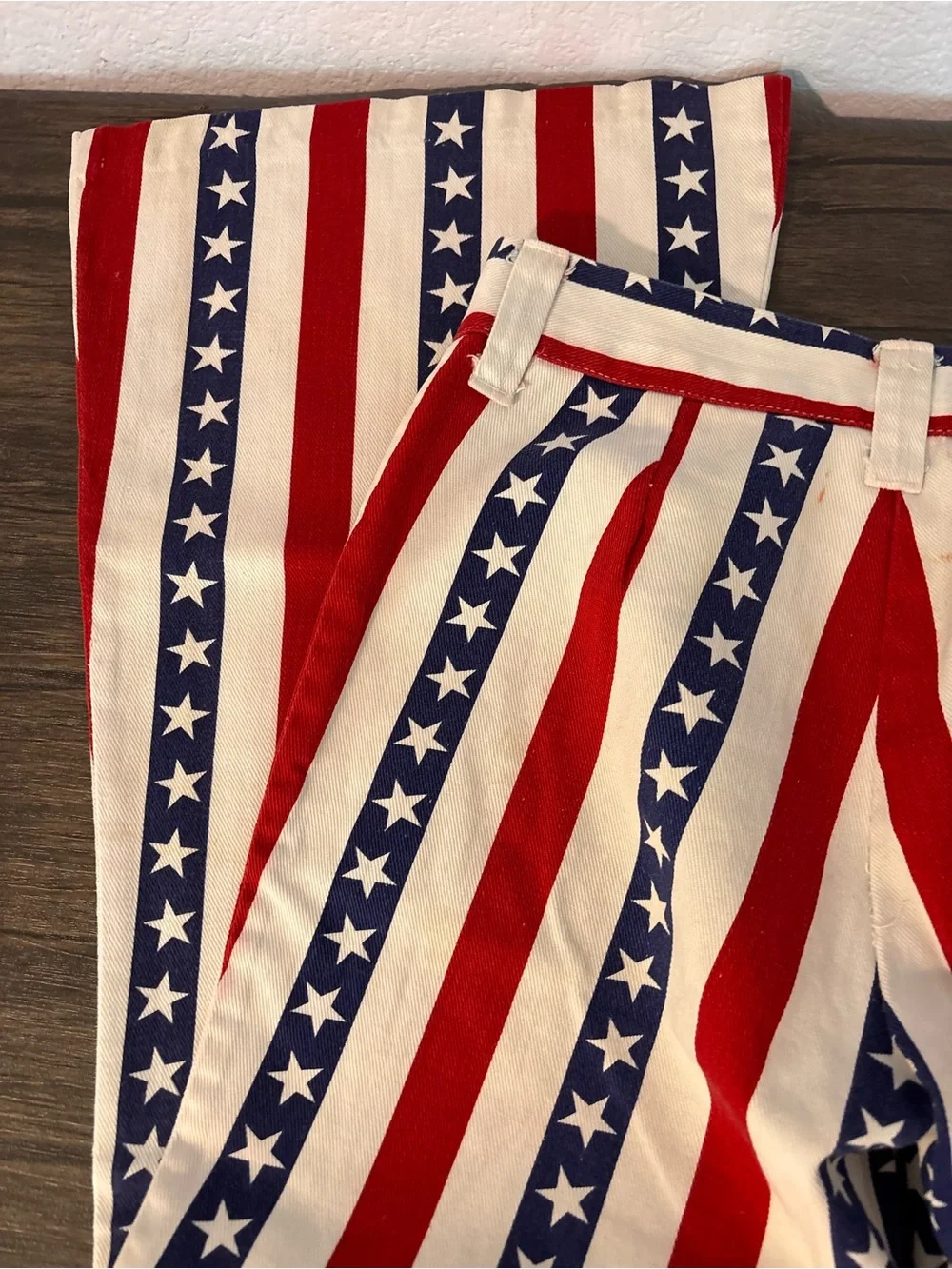 Vintage custom Stars and Stripes pants size waist 27 - Picture 7 of 7